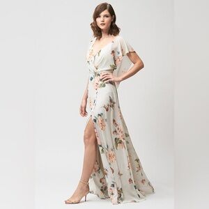 Jenny Yoo Collection Alanna Ohana Print Maxi Size 6